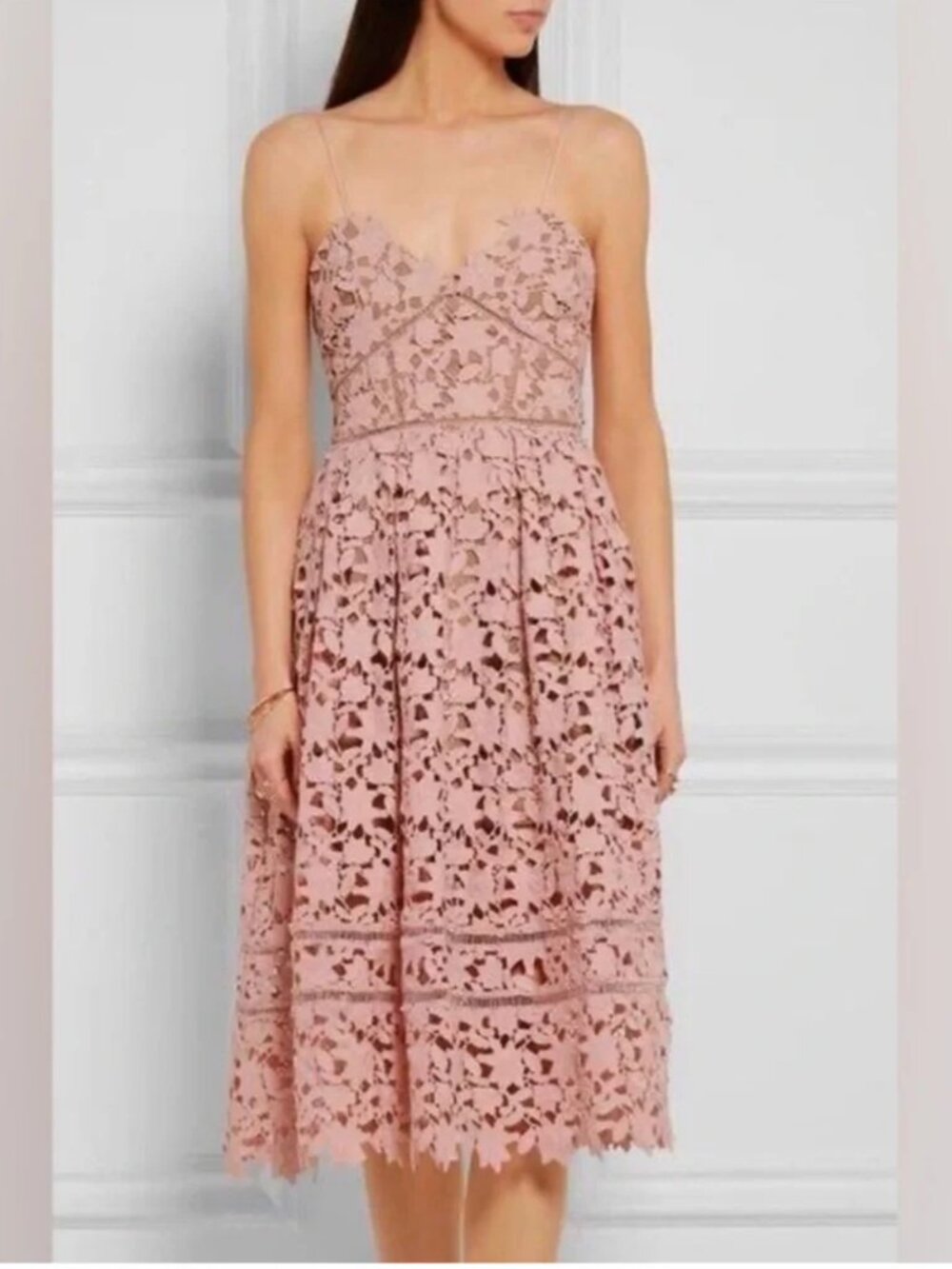 Self-portrait lace floral dress US 6
